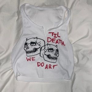 Till death we do art tank top